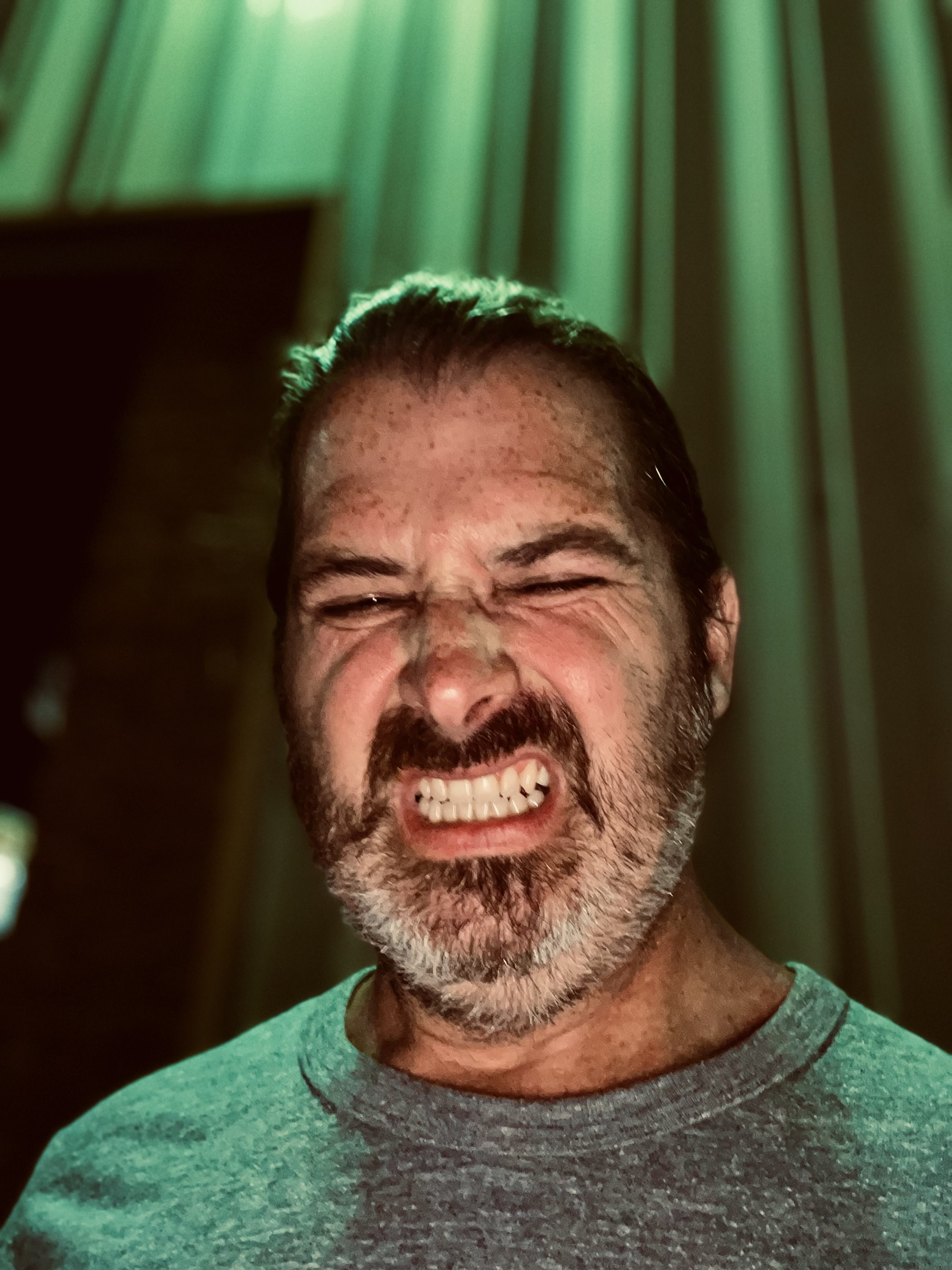 Rick Subel grimacing